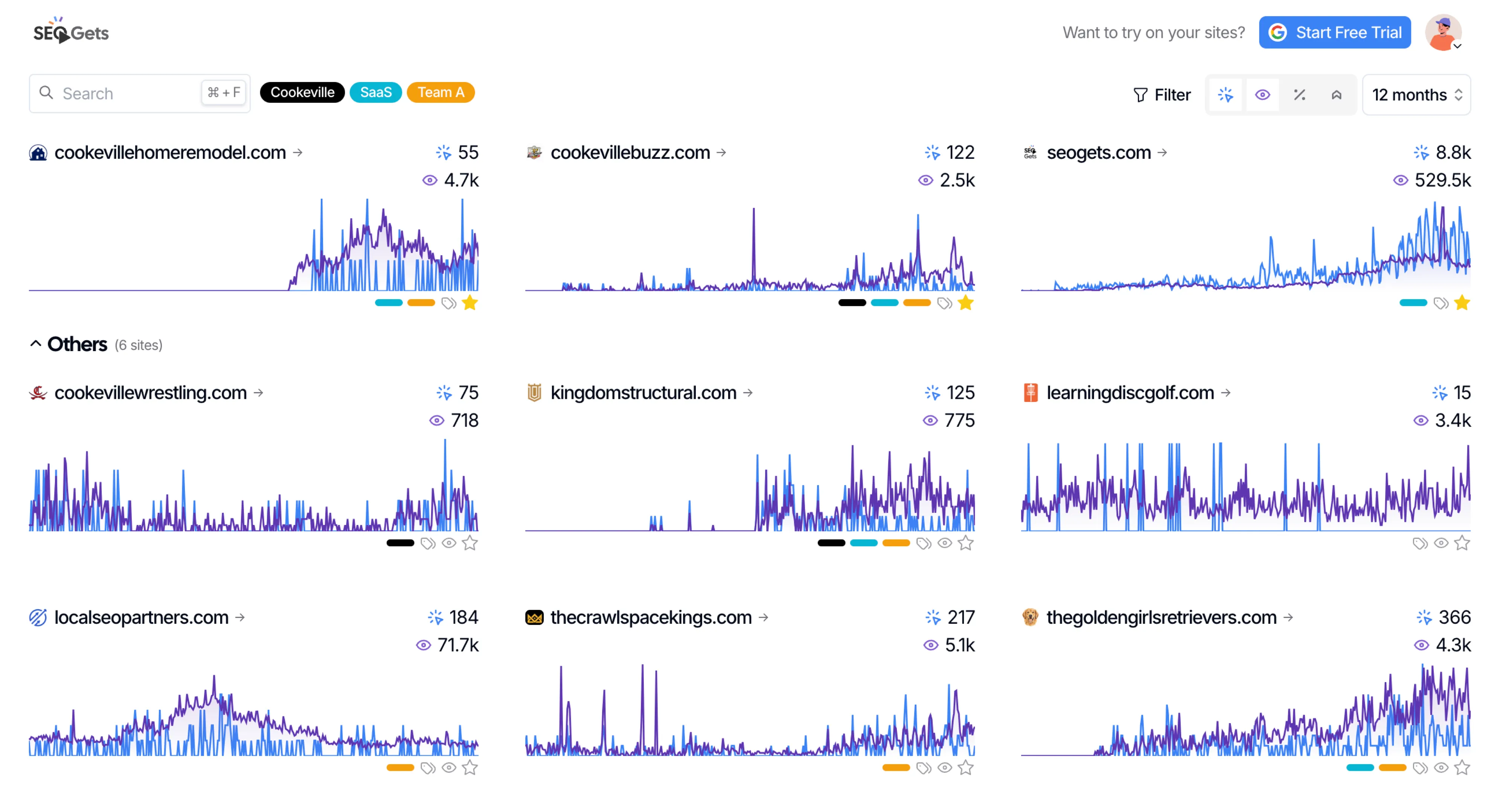 Master SEO Monitoring Dashboard