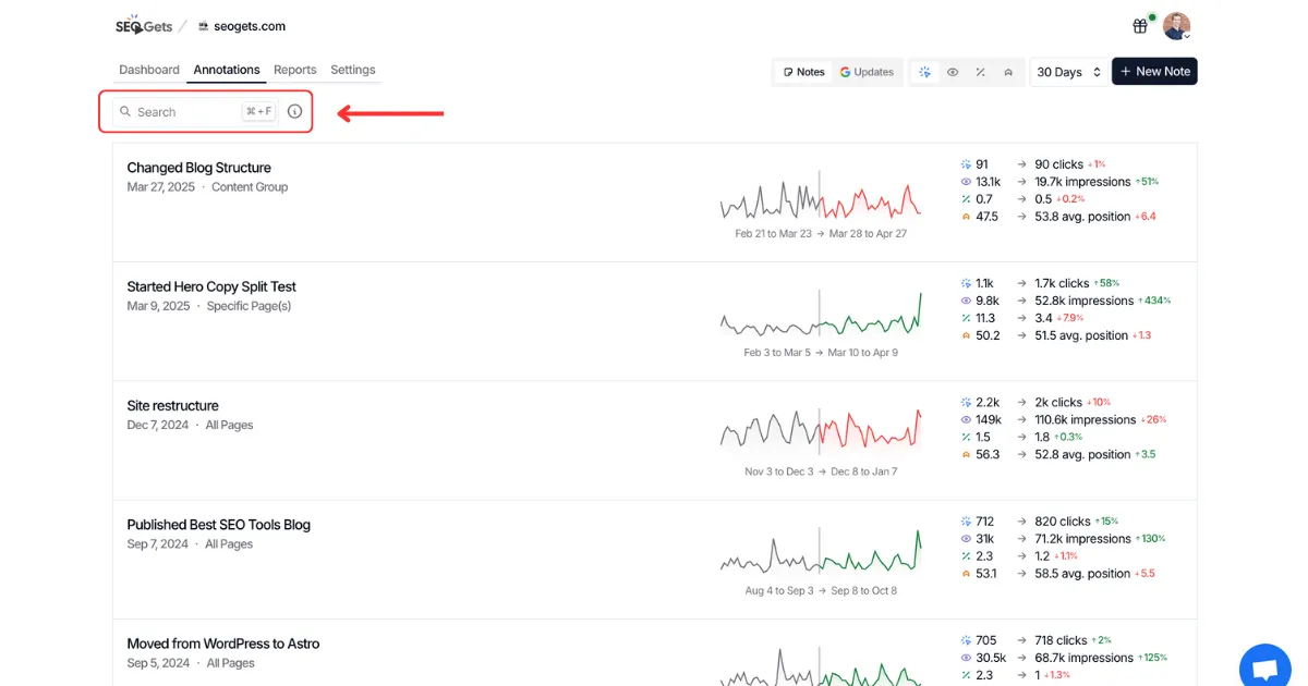 Annotations Filtering